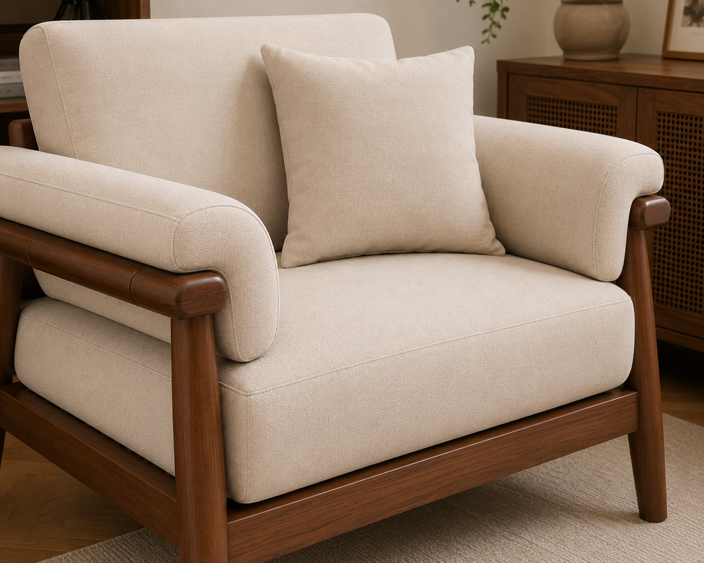 Mamta Milano Luxury Italian 3+1+1 Seater Sofa Set
