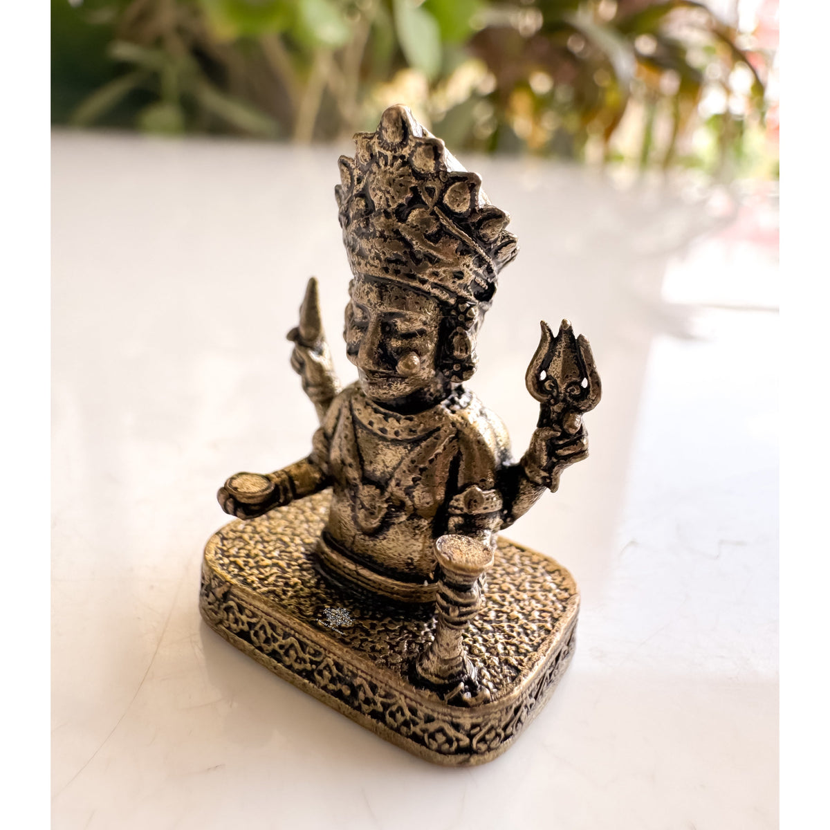 Pure Brass Miniature Brass Bhairav Ji Idol - 3.10 cm