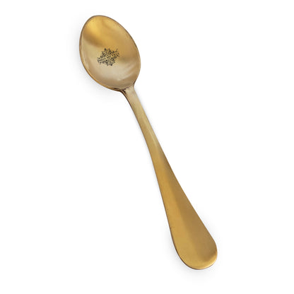 Pure Brass Baby Spoon with Matt Finish Design, Dinnerware, Tableware, Flatware & Cutlery, Length:- 19.05 cm