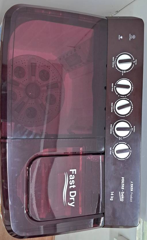 Voltas Beko 14 kg Semi Automatic Top Load Washing Machine Maroon, White (WTT140UPA/BRSSWH5PTDA)-4