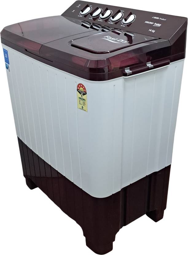 Voltas Beko 14 kg Semi Automatic Top Load Washing Machine Maroon, White (WTT140UPA/BRSSWH5PTDA)-2