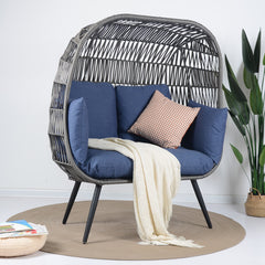 Fraga Double Seater Swing Basket For Balcony & Garden (Grey)