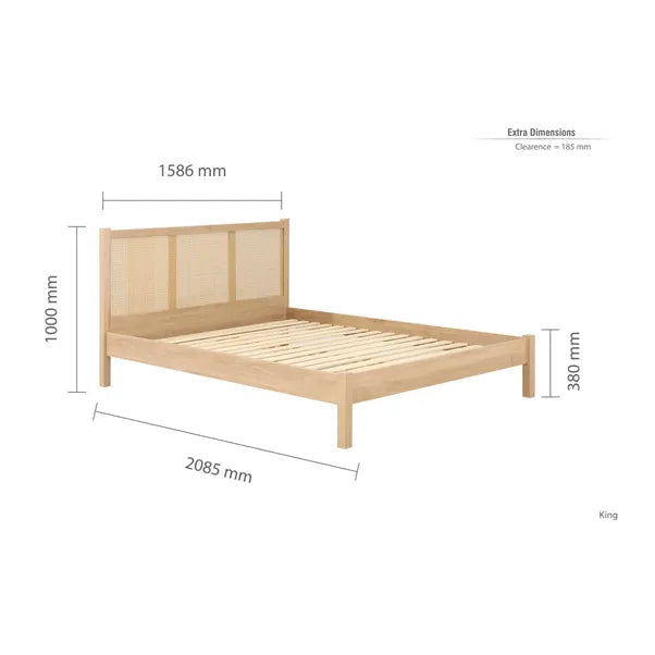 Oslo Croxley Rattan Bed
