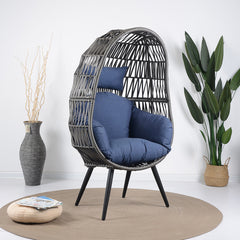 Pino Single Seater Swing Basket For Balcony & Garden (Grey)