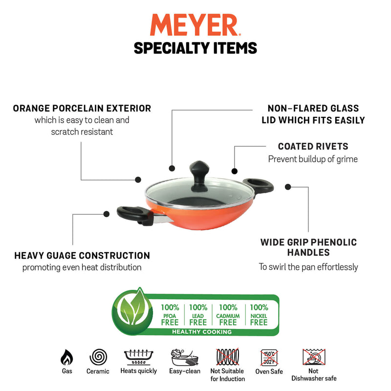 Meyer Non-Stick Appachatty / Kadai, 20cm