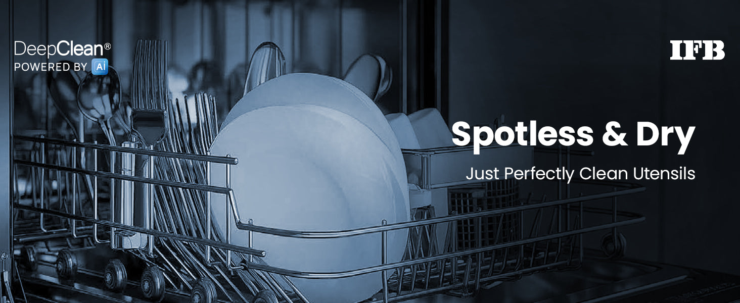 IFB 16 Place Settings with DeepClean® Technology Powered by AI Freestanding Dishwasher (Neptune VX16, Inox Grey, Largest Capacity Washes upto 92 Utensils, 70° Hot Water Wash)
