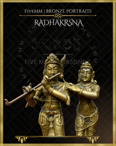 Radha Krishna Panchaloha Bronze Icon - 5.5"
