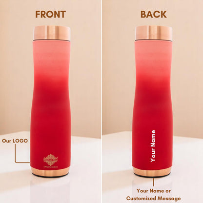 Personalized Copper Ombre Silk Finish Water Bottle