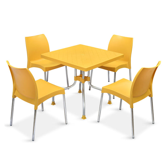 Nilkamal Orchid 1 + 4 Chair Plastic Dining Set