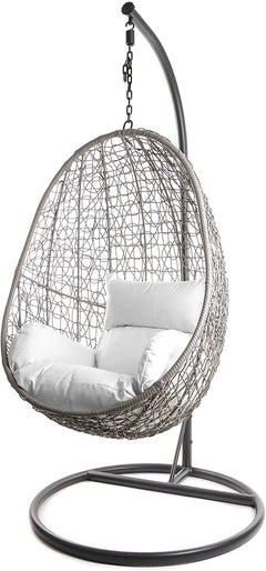 Calabresi Single Seater Hanging Swing With Stand For Balcony , Garden Swing (Dark Grey)