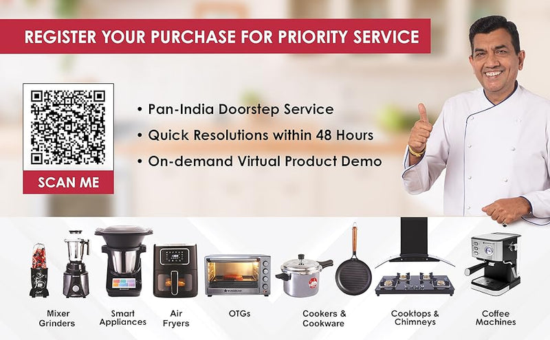 Wonderchef Power Elite Chimney | 60cm |1050 m3/hr| Baffle Filter | 3 Speed Push Button Controls | Powerful Suction | Low
