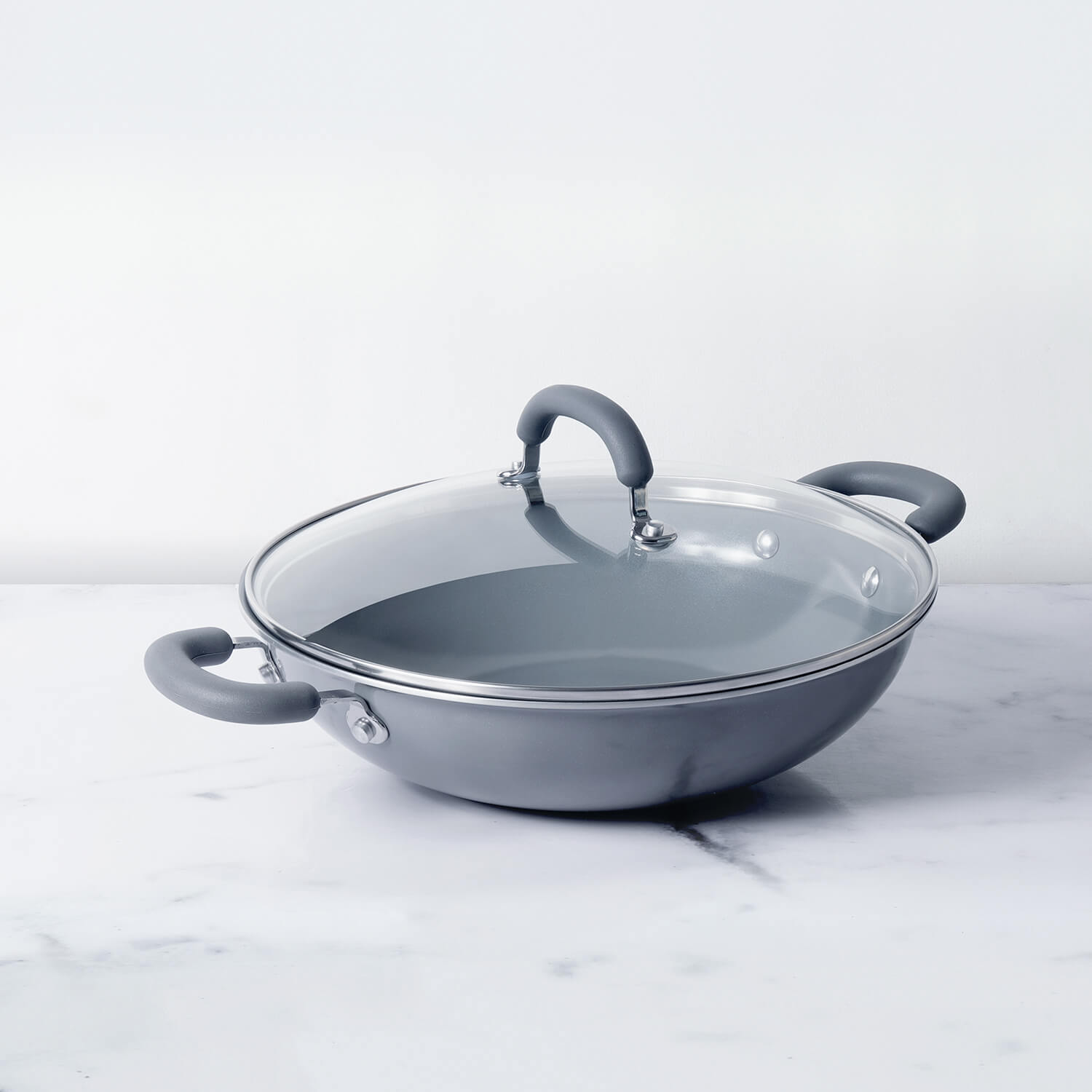 Meyer Anzen Ceramic Coated Cookware 30cm Wok / Kadai with Lid