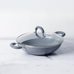 Meyer Anzen Ceramic Coated Cookware 30cm Wok / Kadai with Lid
