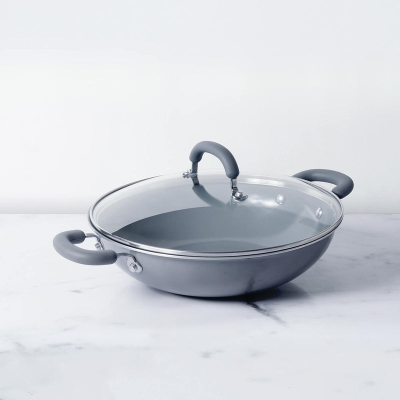 Meyer Anzen Ceramic Coated Cookware 30cm Wok / Kadai with Lid