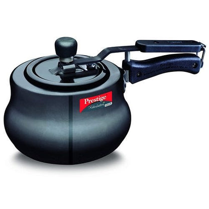 Prestige Nakshatra Plus Svachh Hard Anodised Aluminium Spillage Control Handi Pressure Cooker (Black)