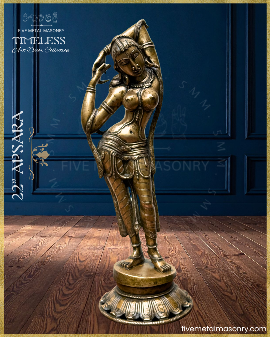 Apsara  Panchaloha Bronze Icon - 22"- Timeless Collection