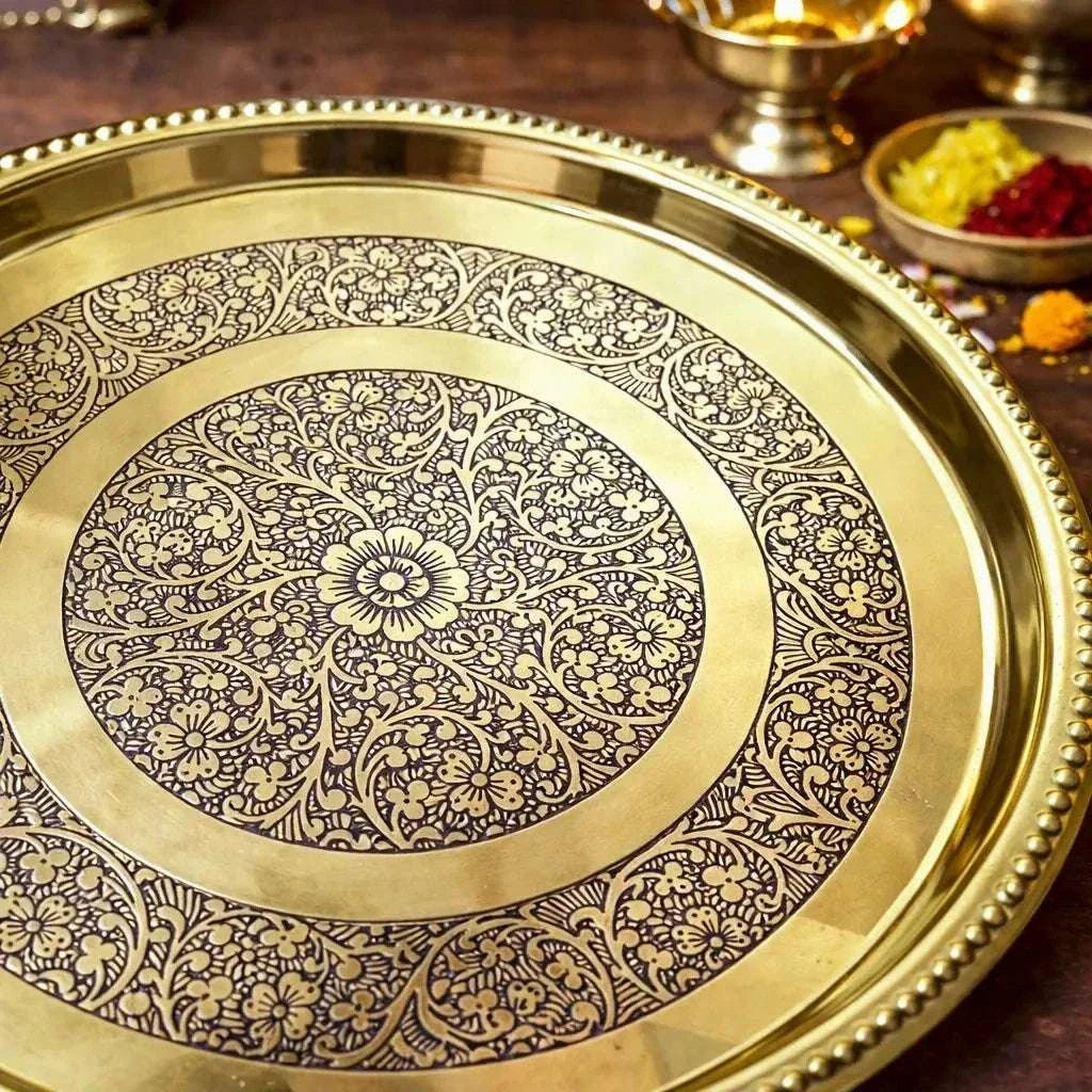 Brass Thali (9 Inch)