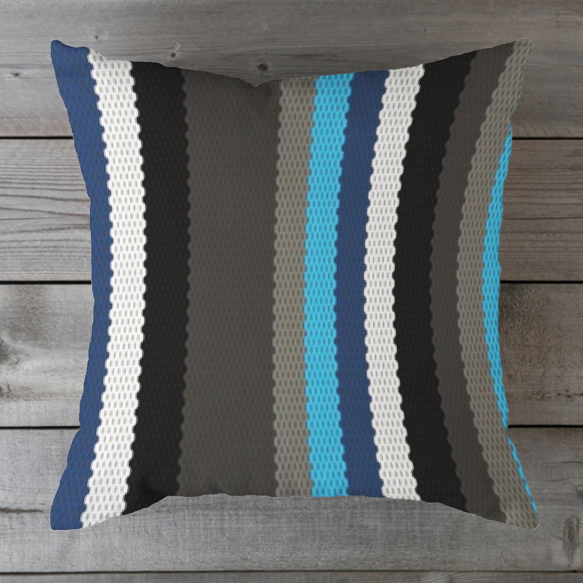 Outdoor Fabric Stripe Pillow Shade No 15