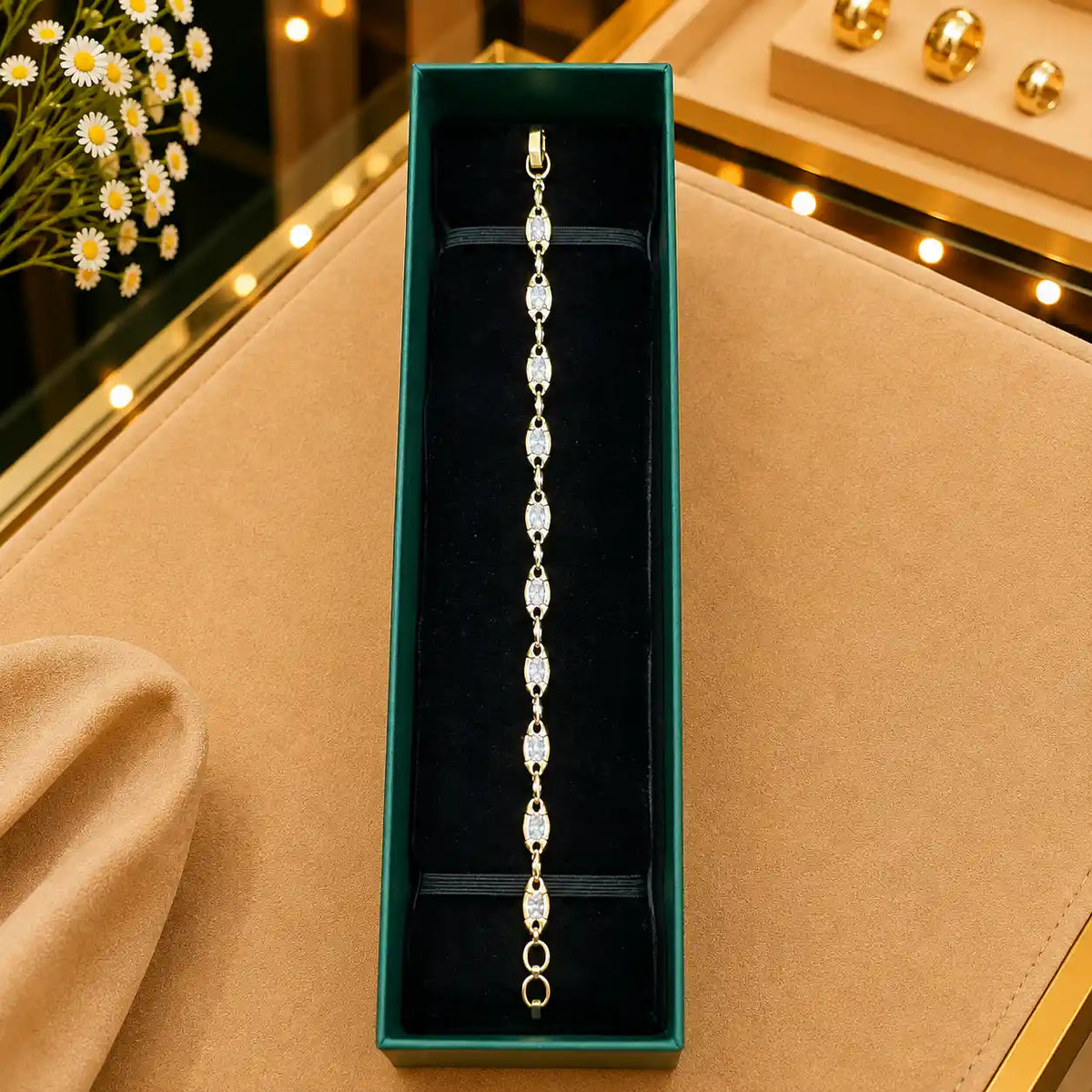 White CZ Tennis Bracelet for Women | Heart, Pear & Round Cut Stones