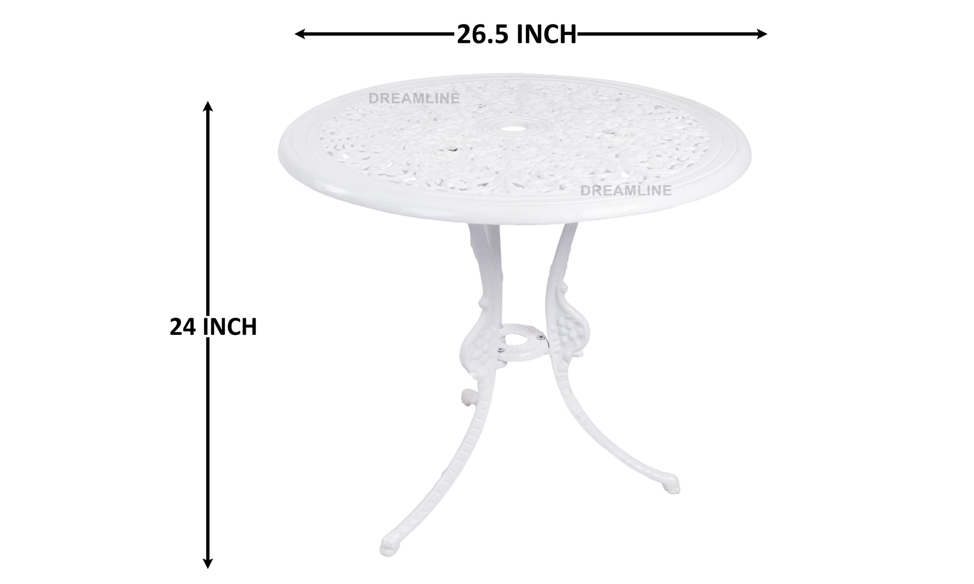 KIYA Cast Aluminium Garden Patio Seating 2 Chair and 1 Table Set