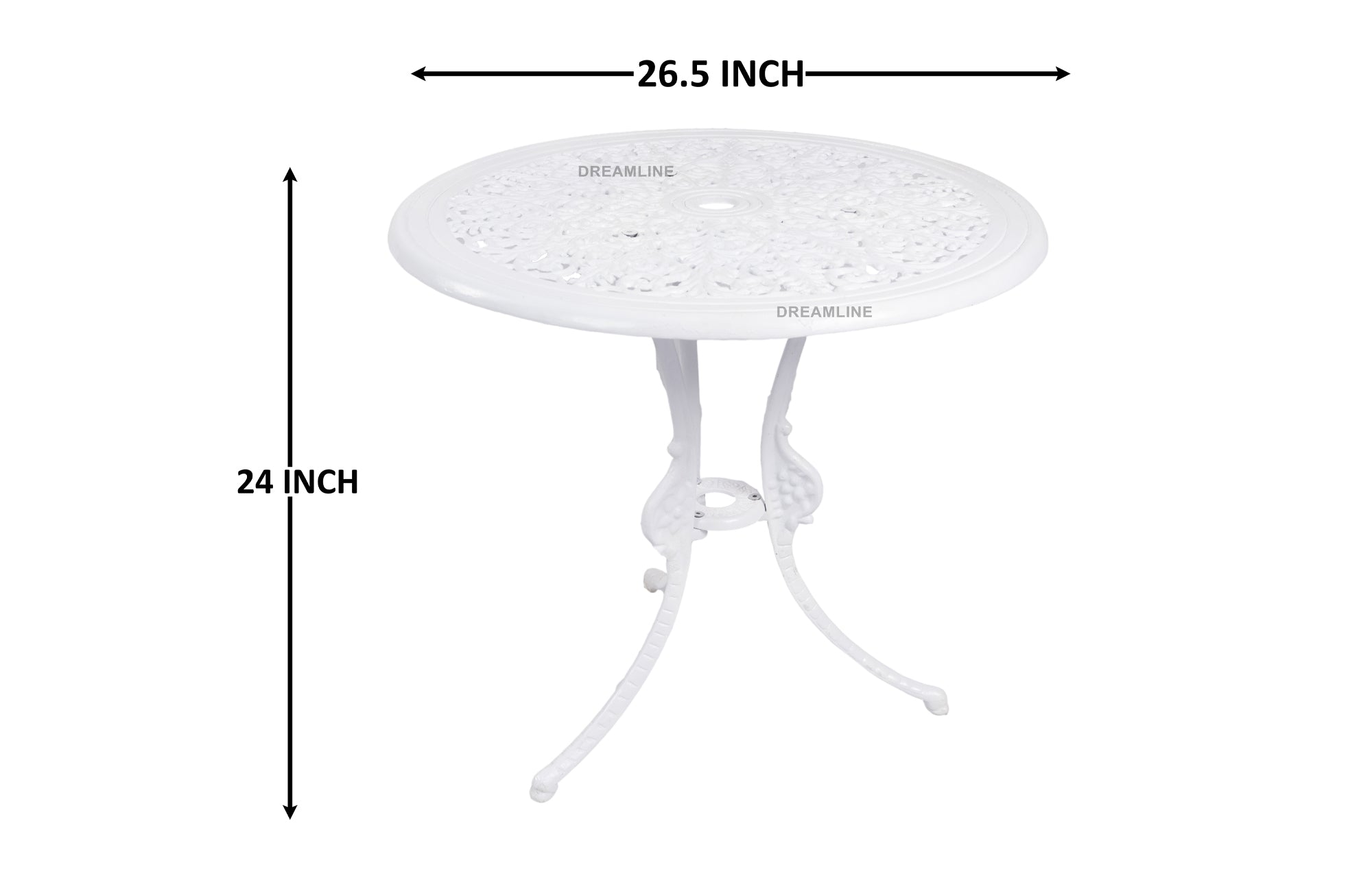 Sitopia Cast Aluminium Garden Patio Seating 4 Chair and 1 Table Set (White)