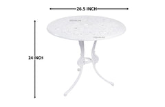 Sitopia Cast Aluminium Garden Patio Seating 4 Chair and 1 Table Set (White)