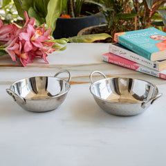 Steel Hammered Kadhai with Plain Handle