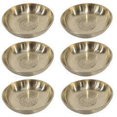 Handmade Pure Brass Rice Plate With Matt Embossed Design, Serveware, Dinnerware