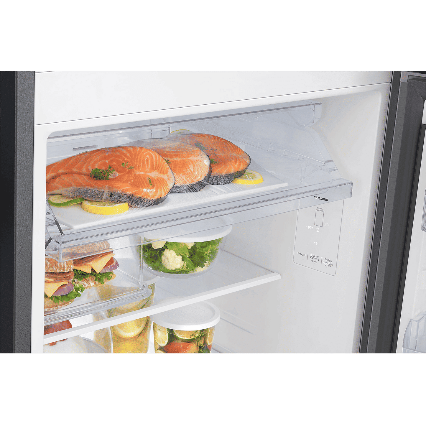 SAMSUNG 330 Litres 2 Star Frost Free Double Door Smart Wifi Enabled Refrigerator with Bespoke AI (RT34DG5A2BSLHL, EZ Clean Steel)
