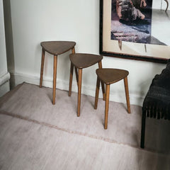 Tria Solid Wood Nesting Table Set of 3