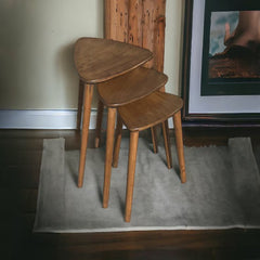 Tria Solid Wood Nesting Table Set of 3