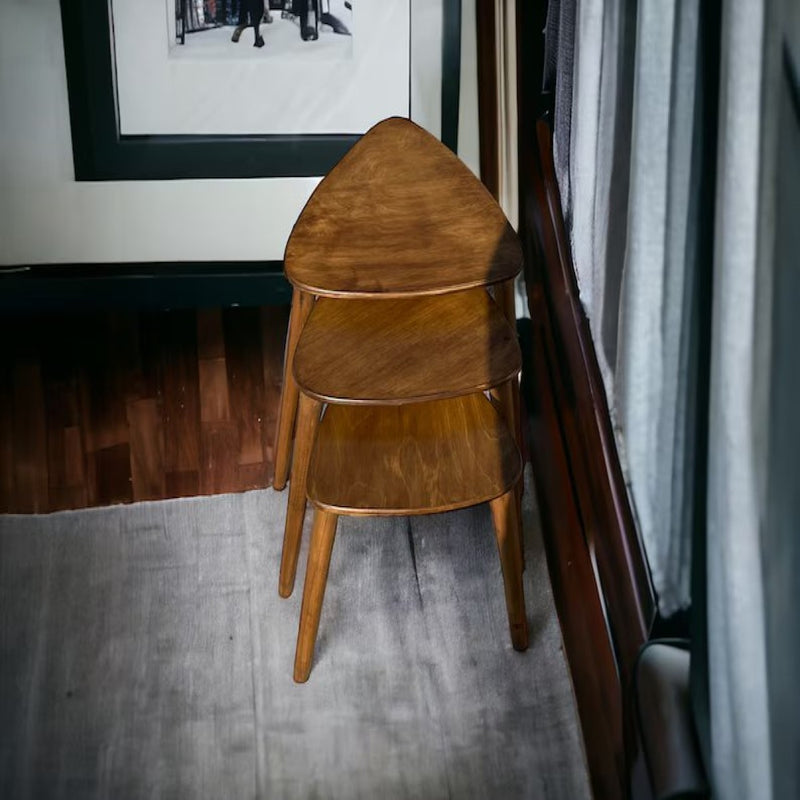 Tria Solid Wood Nesting Table Set of 3
