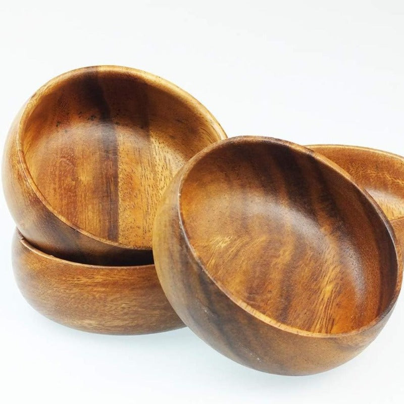 Chutney Bowl Set of 4 | Dryfruits Bowl Set | Wooden Bowl Set
