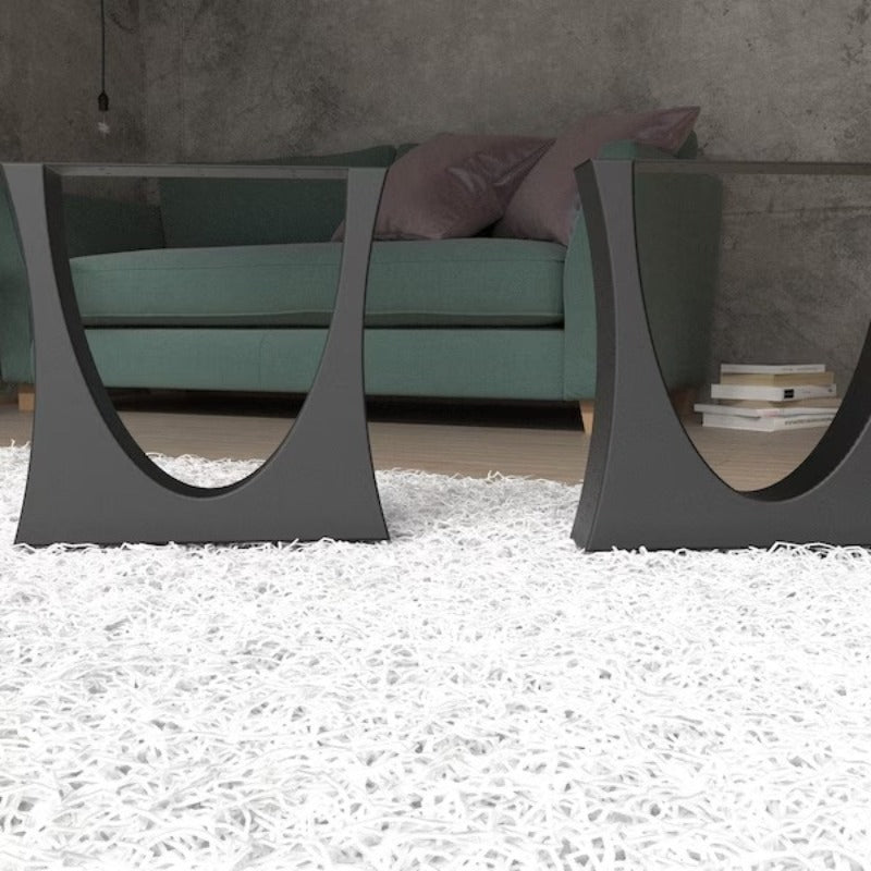 ArcLift Metal Dining Table Legs with Heavy Duty Design for Rustic Farmhouse and Urban Homes | powder coated metal legs | Premium quality unique shape design metal legs