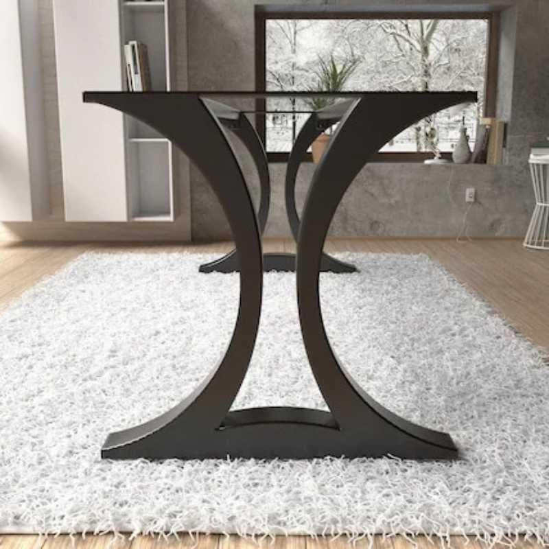 HaloCurve Unique Shape Metal Table Legs for Entryway Consoles and Dining Tables with Handmade Craftsmanship Coffee Tables in Luxury Homes with unique shape | powder coated metal legs | Coffee table legs
