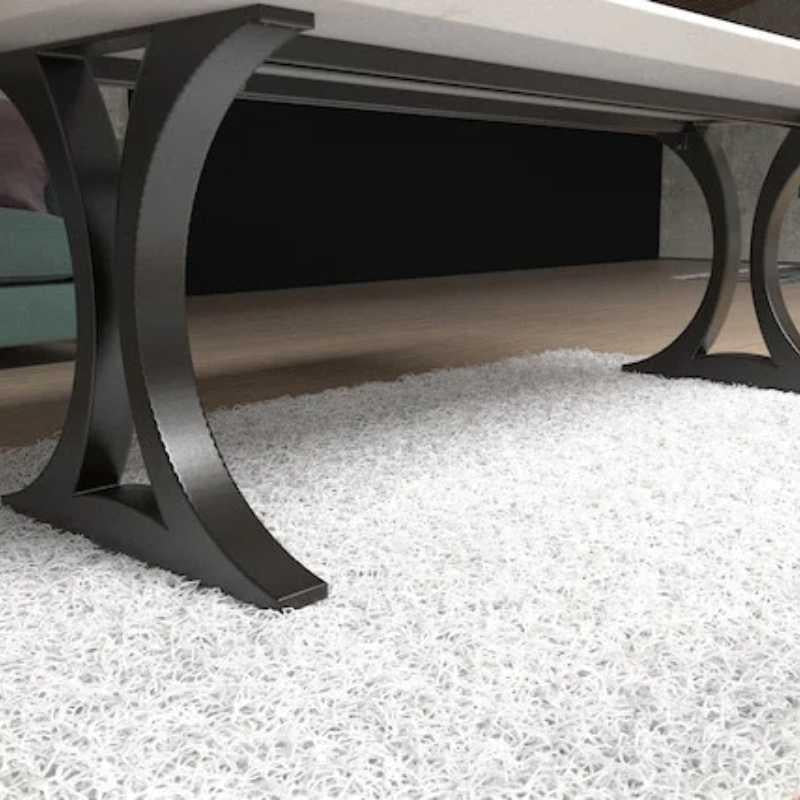 HaloCurve Unique Shape Metal Table Legs for Entryway Consoles and Dining Tables with Handmade Craftsmanship Coffee Tables in Luxury Homes with unique shape | powder coated metal legs | Coffee table legs