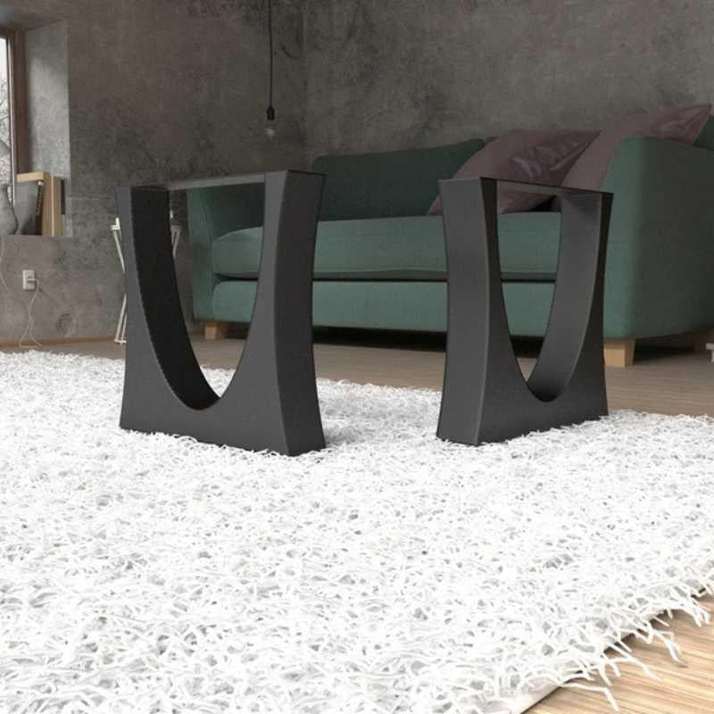 ArcLift Metal Dining Table Legs with Heavy Duty Design for Rustic Farmhouse and Urban Homes | powder coated metal legs | Premium quality unique shape design metal legs