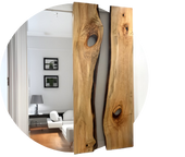 Lucid Clear Transparent Epoxy Resin And Solid Acacia Wood Door