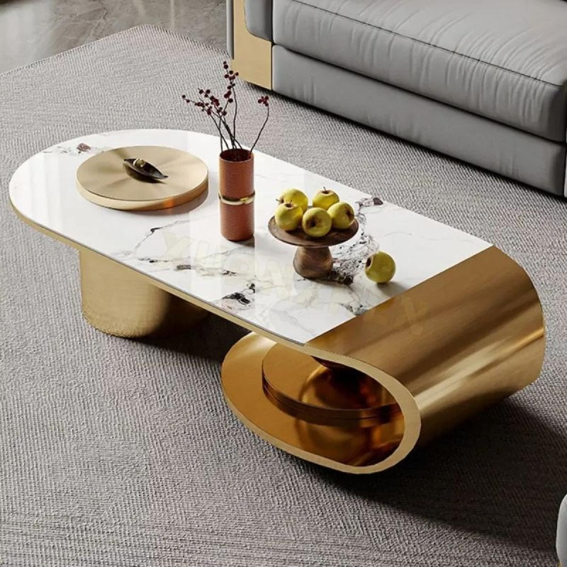 Luxe Gold Accent Center Table (Mild Steel)