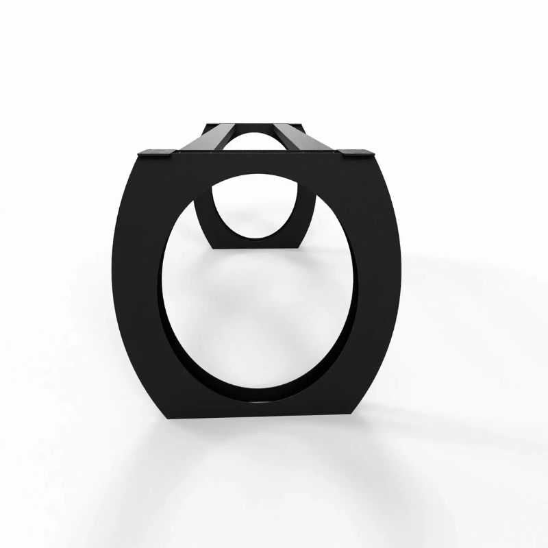 Round Table Base Circular Modern Legs Sleek Black Iron for Dining & Office Interiors