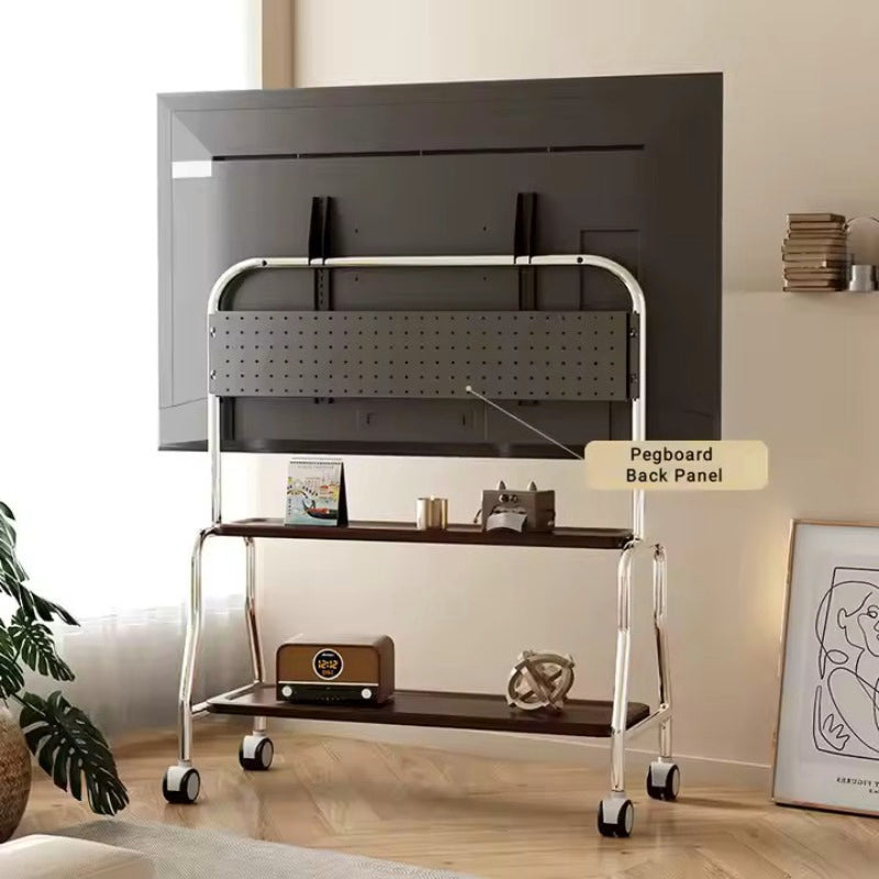 Solid Wood TV Shelf with Storage – Heavy-Duty Stand for TV, Console & Media Accessories