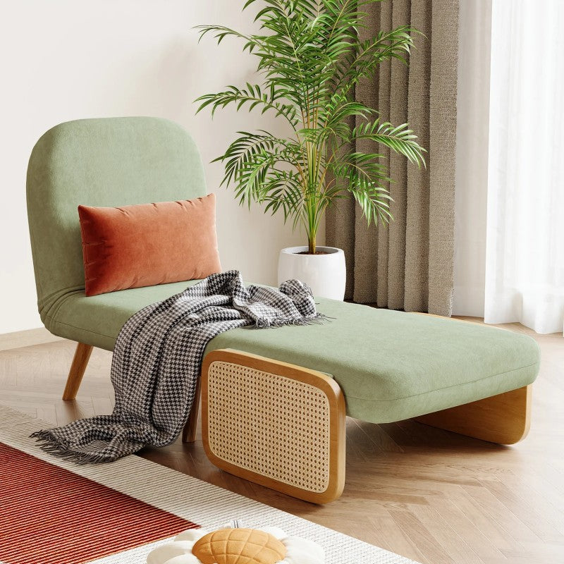 Green Chaise Longue | 3-in-1 Convertible Green Single Sofa Cum Bed