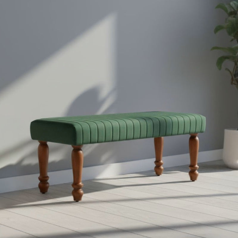 Piccolo Upholstered Bench (Dark Olive Green)