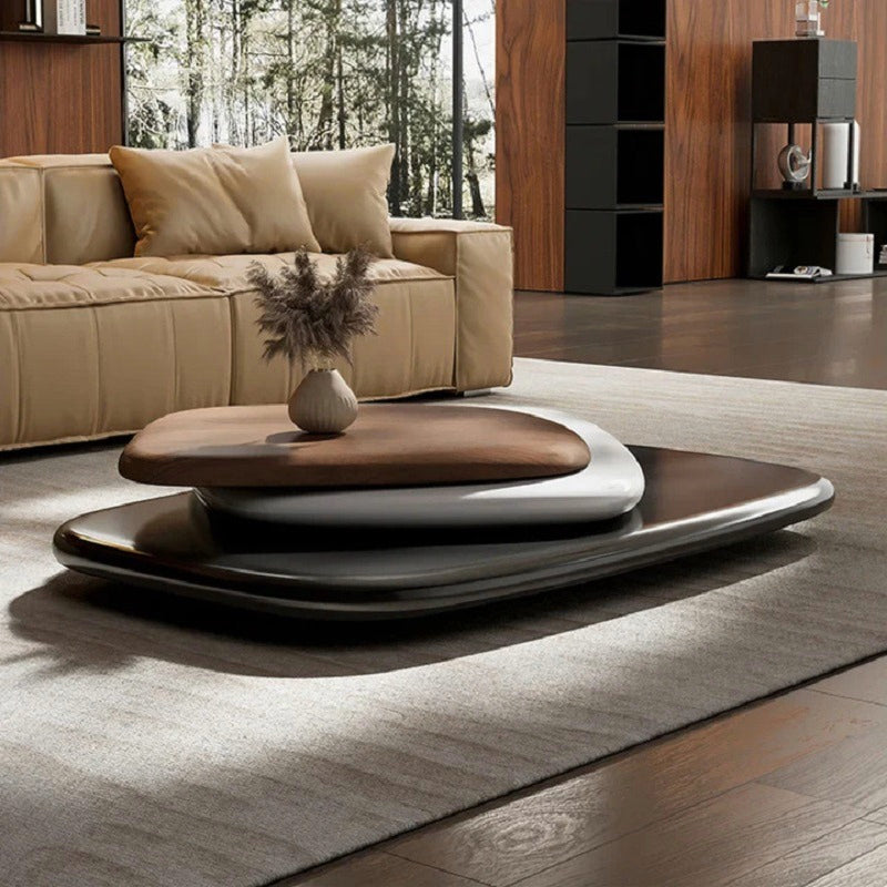 Italian Solid Wood Rotating Coffee Table Modern Living Room Furniture Tea Table