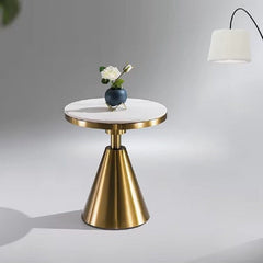 Mureens White Marble Side Table