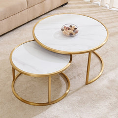 Centrello Marble Nesting Table Set of 2