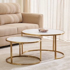Centrello Marble Nesting Table Set of 2