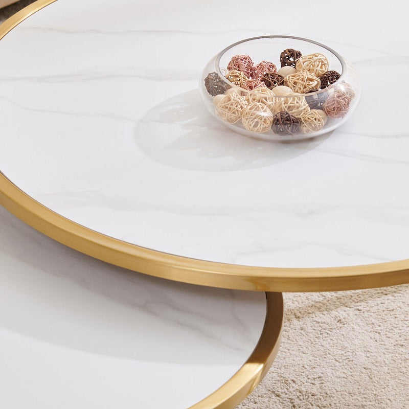 Centrello Marble Nesting Table Set of 2