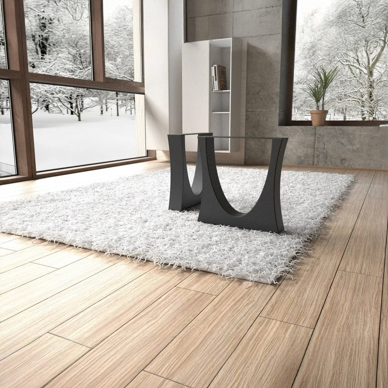 ArcLift Metal Dining Table Legs with Heavy Duty Design for Rustic Farmhouse and Urban Homes | powder coated metal legs | Premium quality unique shape design metal legs