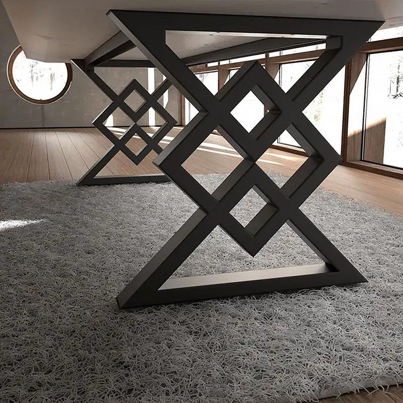 ArcFusion Handmade Mild Steel Table Base for Modern Dining Tables with Premium Quality Finish | Farmhouse table furniture metal legs